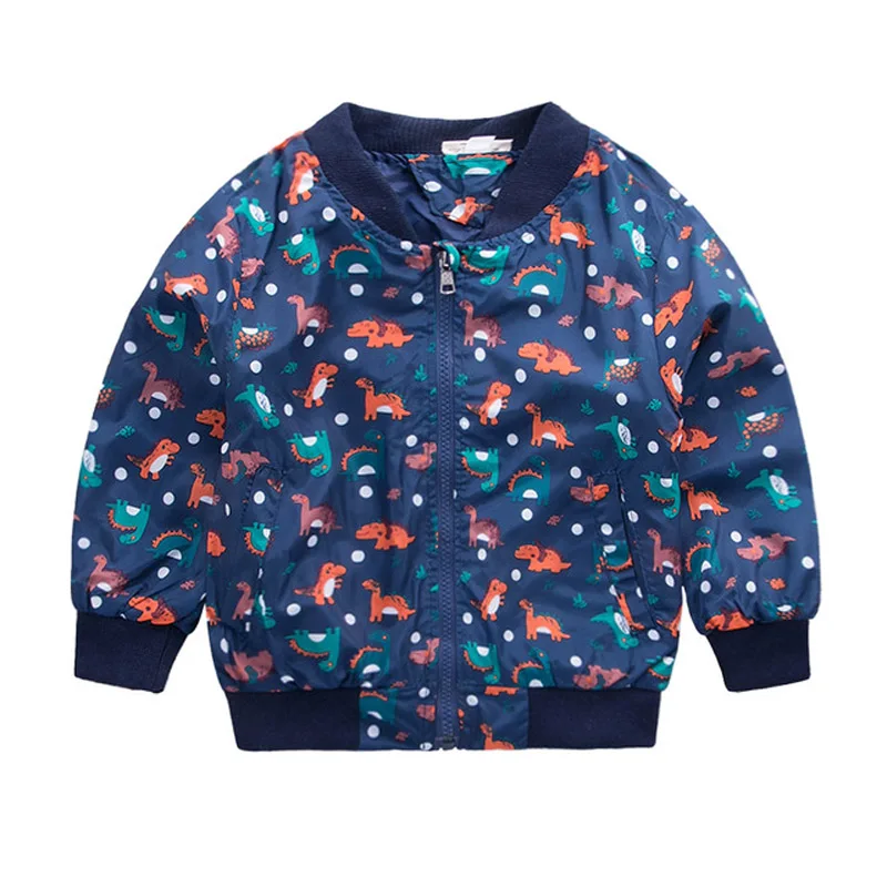 dinosaur jacket2 Детские куртки; сезон осень-весна; детская верхняя одежда; пальто с милым динозавром; куртки для мальчиков; ветровка для маленьких мальчиков и девочек; От 1 до 7 лет - Цвет: dinosaur jacket2