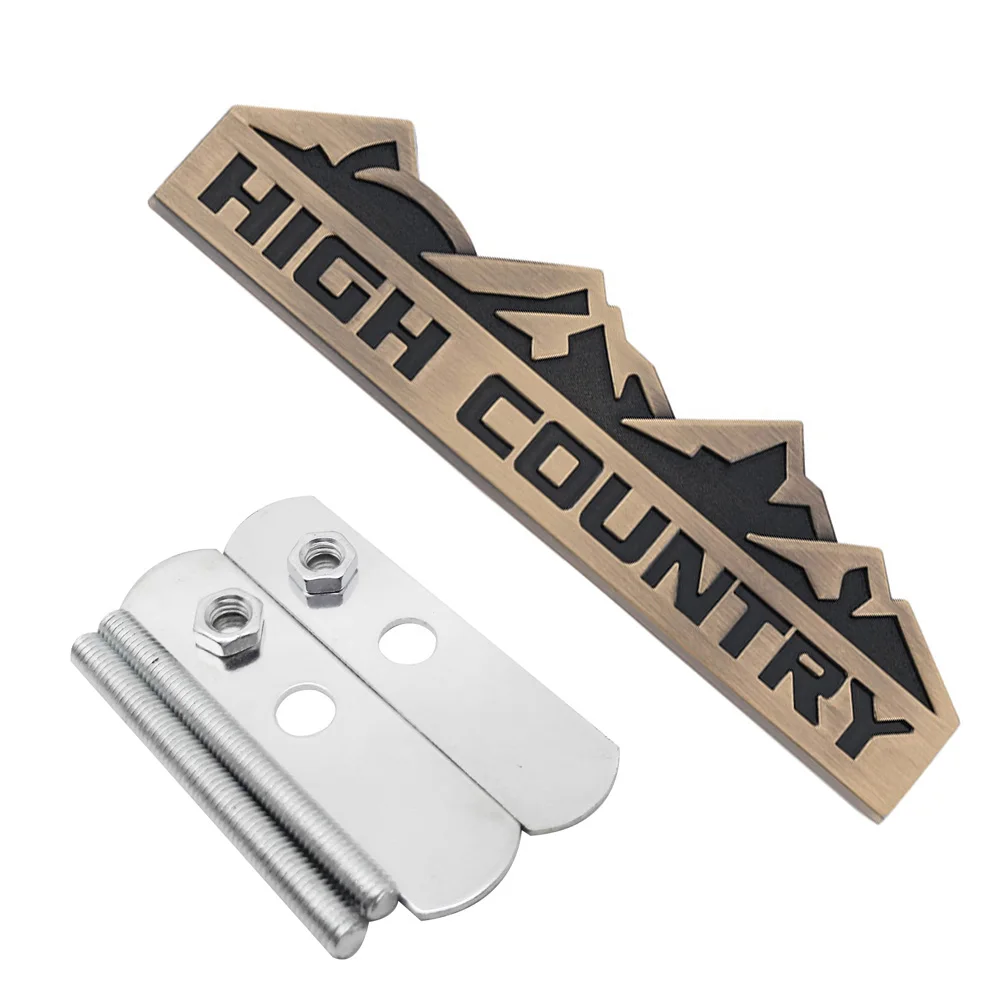 С изображением заснеженной горы HIGH COUNTRY автомобиля эмблемы наклейки на Стикеры для Jeep Wrangler JK компас Grand Cherokee Patriot Liberty Renegade - Название цвета: A Grille Bronze
