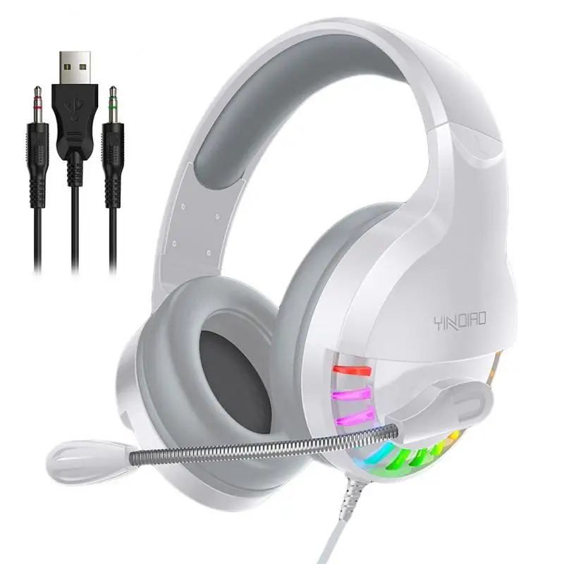 Профессиональная игровая USB гарнитура со светодиодной светильник кой 3 5