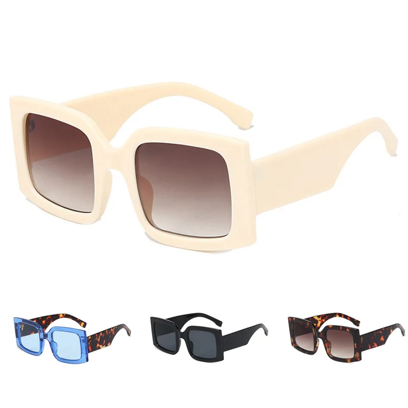 

Sunglasses For Women Girl Simple Hit Color Square Frame Glasses Outdoor Casual Personality Eyewear Anti-UV Eyeglasses Uv400