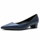 Туфли-лодочки Женские винтажные с острым носком, на низком каблуке 3 см