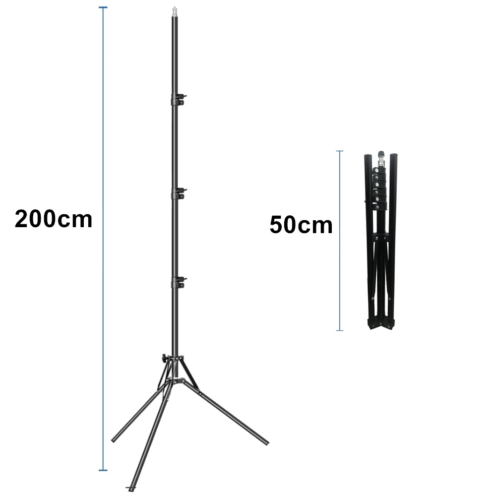 

2m Tripod Photography Light Stand For Camera Professional Tripods Adjustable Tripods for Video For Photo Studio Flashes Studio