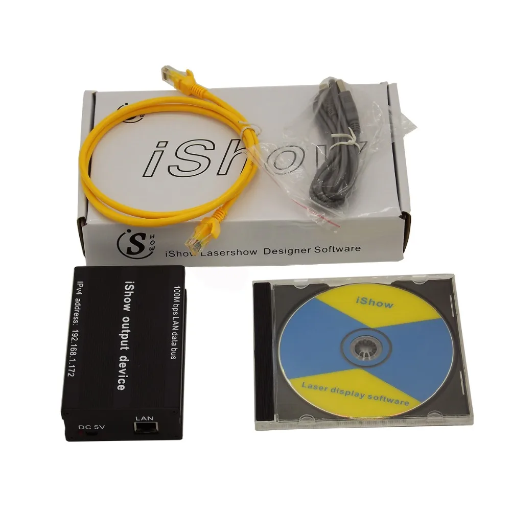 IShow V3.0 лазерное шоу программного обеспечения ILDA интерфейс + RJ45 порт USB питание