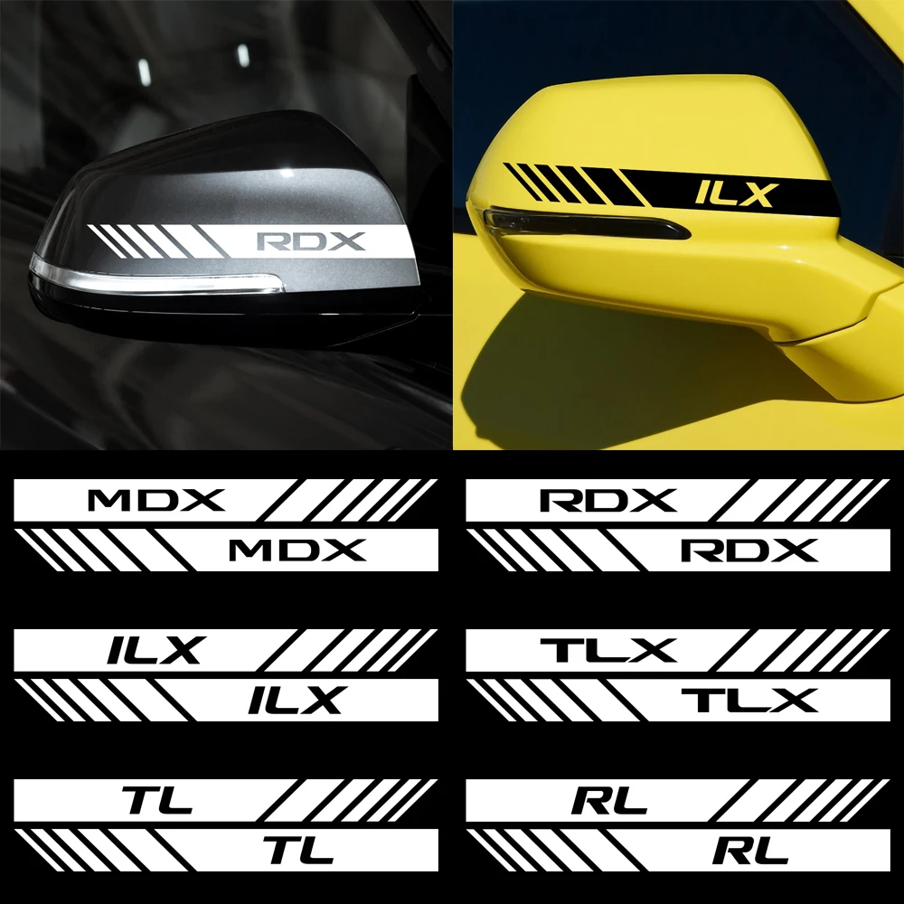 Для Acura MDX ILX RDX TLX TL RL автомобильный Стайлинг 2 шт. виниловая Светоотражающая полоса