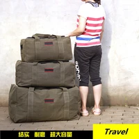 outdoor 120l high capacity wear resistance canvas hand luggage bag men women self driving trekking camping moving travel package