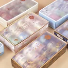 Клейкая лента декоративная, 20 шт.компл., в стиле ретро, роскошная, винтажная, дворцовая, с весенними цветами, со звездами, для оформление альбома, дневника