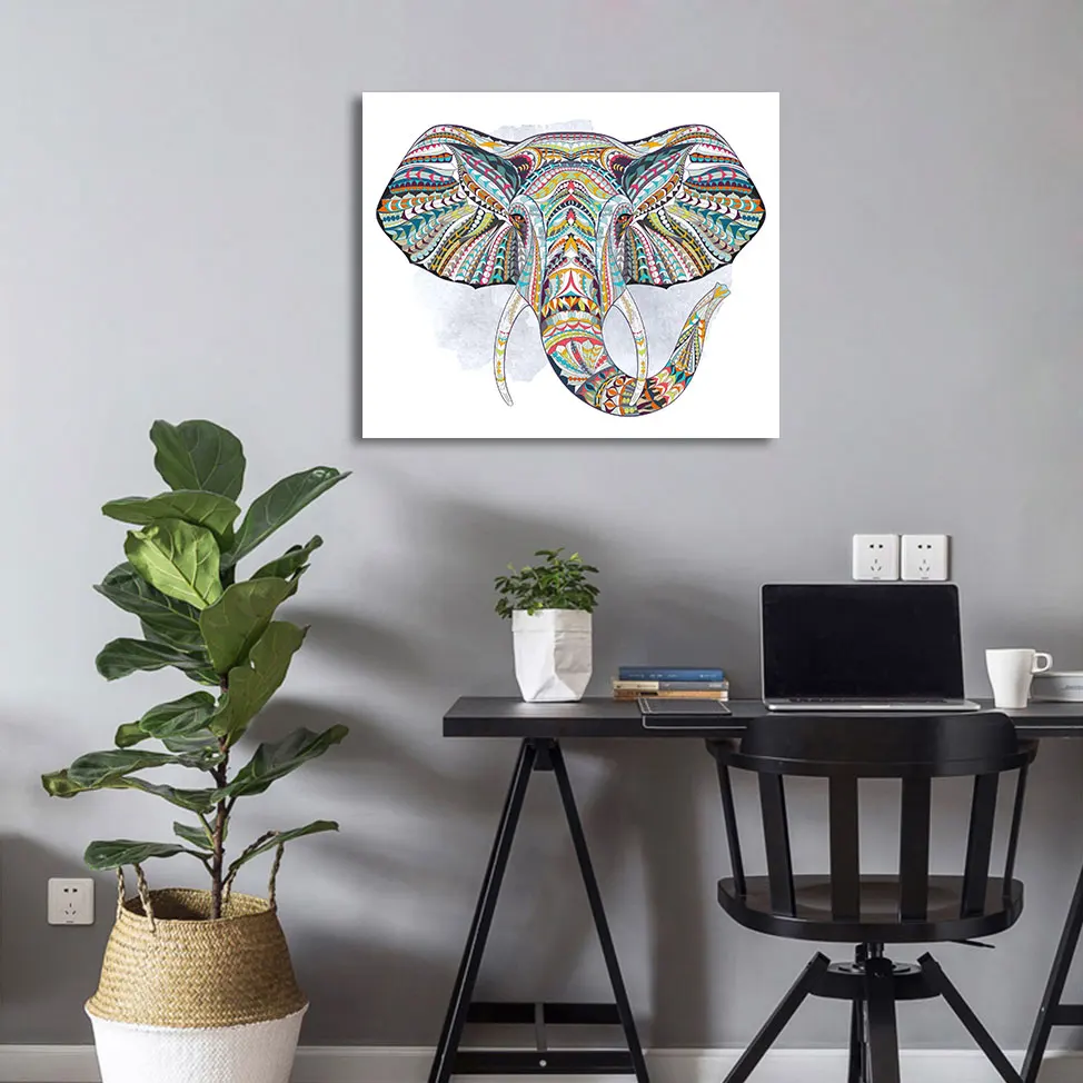 Декоративные картины на стену в виде головы слона|picture for living room|wall picturesdecorative painting