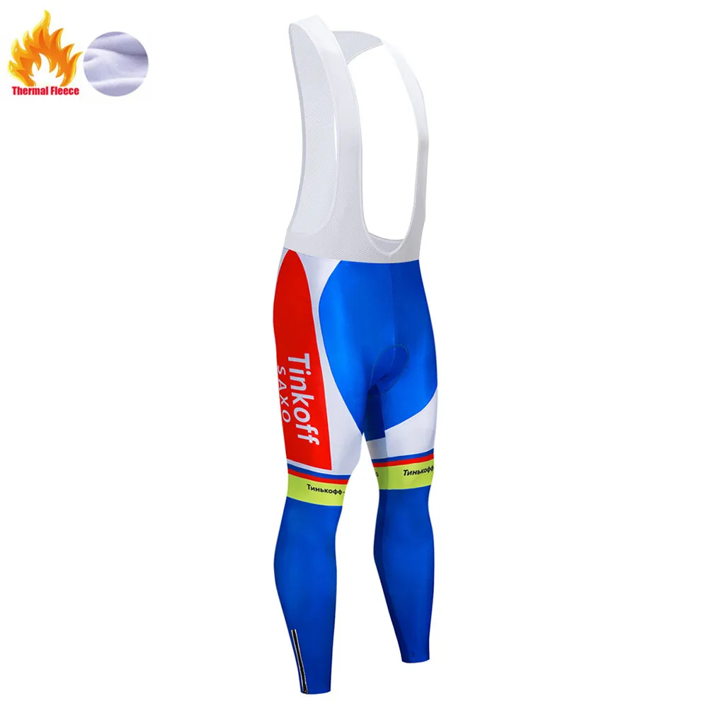 Winter pants Новинка, мужские теплые флисовые зимние велотренажеры от Tinkoff, комплекты колготок, спортивные велосипедные комплекты, одежда для велоспорта - Цвет: Winter pants