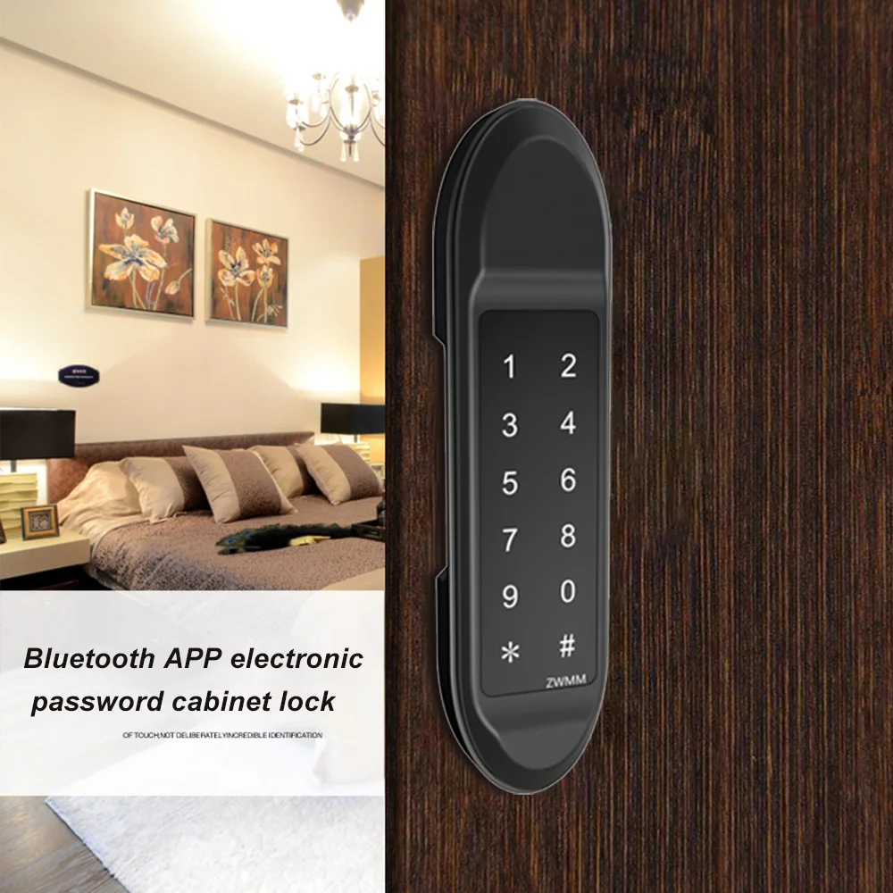 

1Pc Smart Door Lock Electronic Lock Remote Password Bluetooth APP Card Induction for Android IOS Bluetooth Cabinet Lock