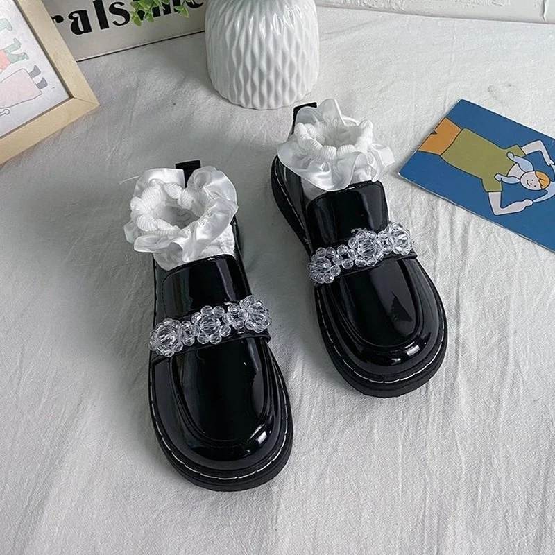 

Plus Size 35-43 Lolita Shoes Women Japanese Mary Jane Shoes Women Vintage Girls Students JK Uniform Platform Shoes Cosplay