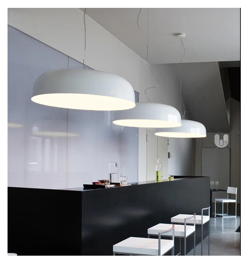 Подвесная лампа smithполевой S от британского дизайнера черная белая 48 см 60 реплики