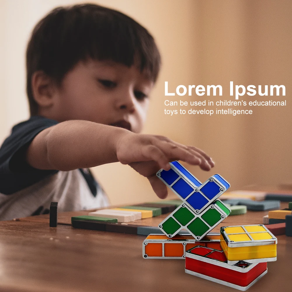 DIY светодиодный головоломка стекируемые светильник красочная игрушка ночной