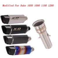escape motorcycle exhaust middle link pipe and 51mm muffler stainless steel modified for duke 1050 1090 1190 1290