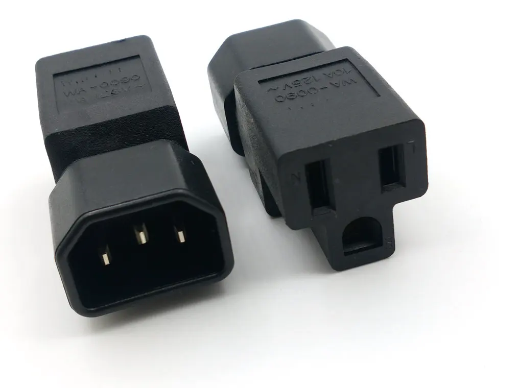 10 шт. IEC 320 C14 к Nema 5 15R адаптер питания Разъем|nema 5-15r|nema c14nema adapter |