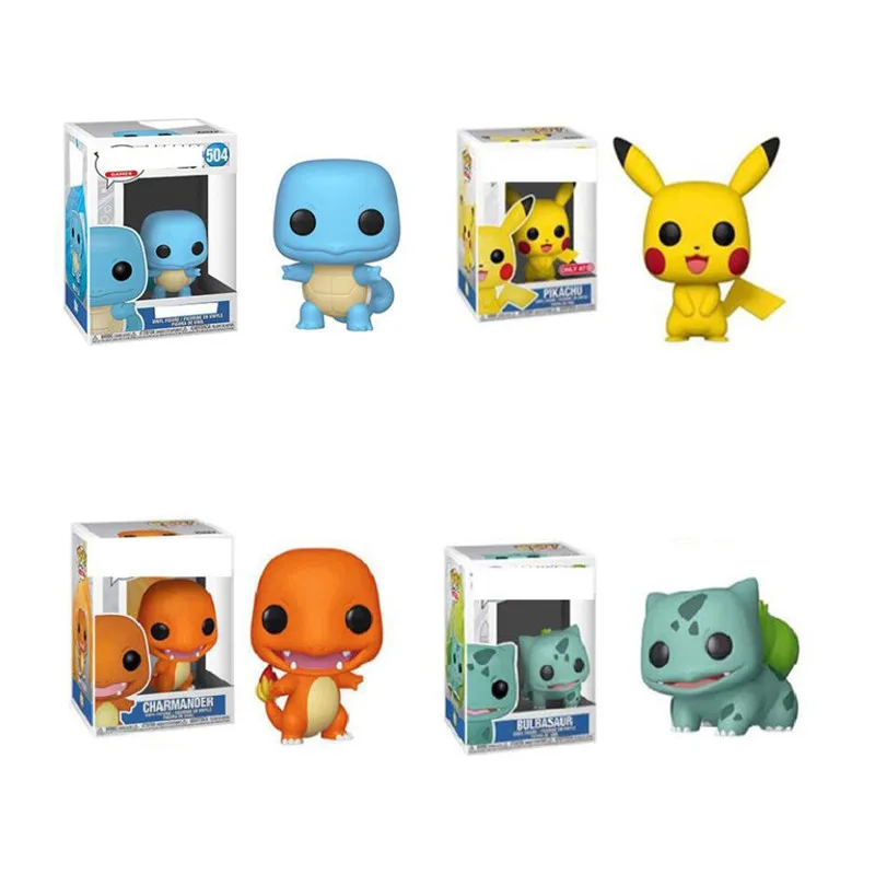 12 см аниме Покемон Фигурки игрушки из ПВХ Бульбазавр чармандер Пикачу куклы