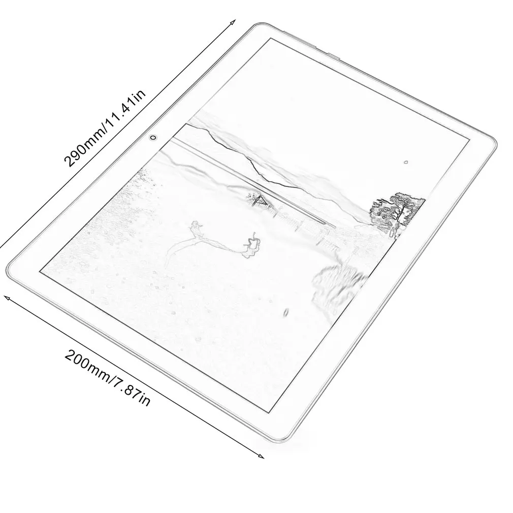 

KT107 Plastic Tablet 10.1 Inch HD Large Screen Android 8.10 Version Fashion Portable Tablet 8G+64G Gold Tablet
