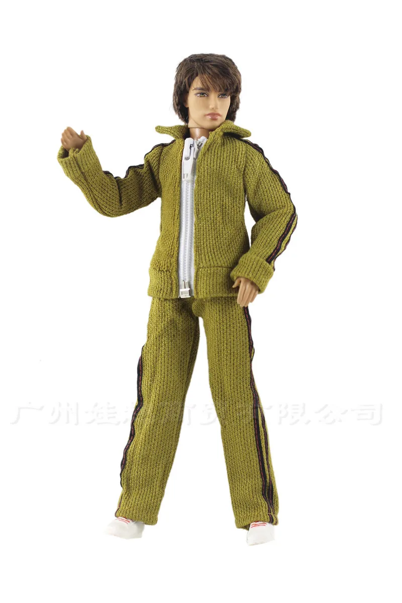 Ручной работы 3 шт./компл. принца для мальчиков Винтаж Зимний вязаный костюм кукла