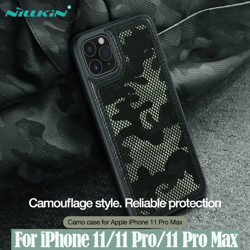 Для iPhone 11 Pro Max чехол на айфон NILLKIN Camo Камуфляжный узор ткань анти брызг воды задняя