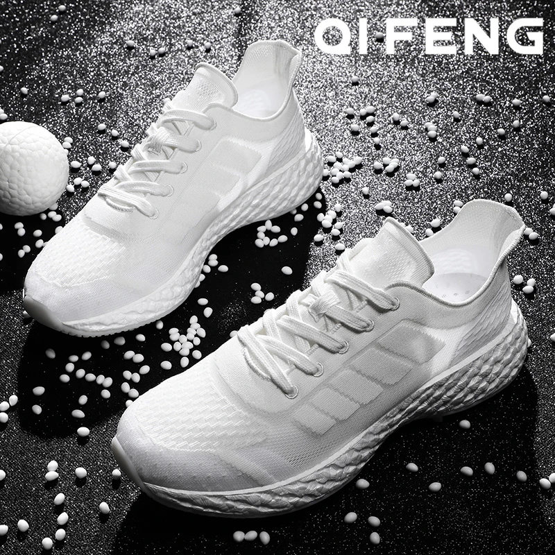 

Men Running Shoes Spring Mesh Sneakers Black Casual Shoes Summer New Light Breathable Men's Shoes White Flat Shoes trendy Hombre