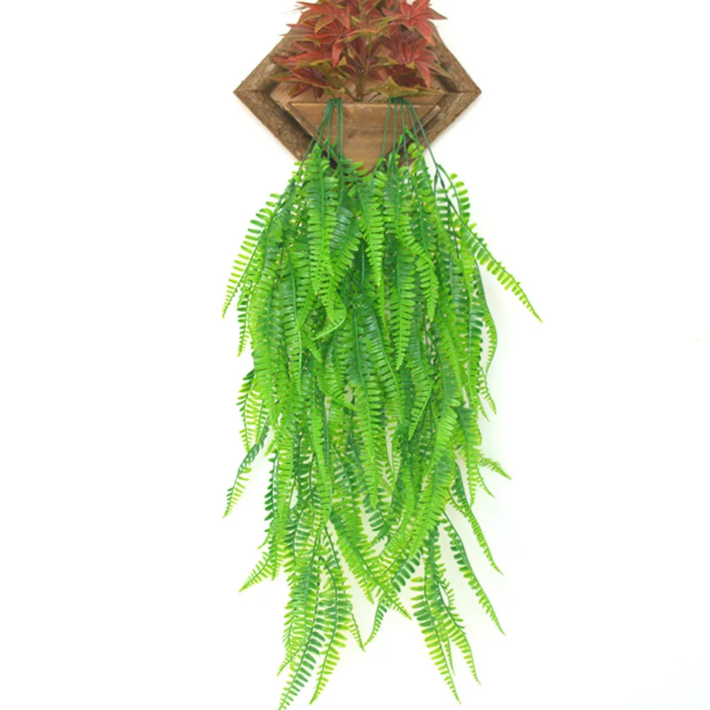 

2pcs Artificial Hanging Plants Plastic Leaf Vine Wall Hanging Garland Decor