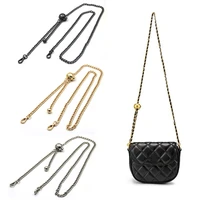 130cm adjustable gold bead ball bag chain accessories for handbags messenger bag with bag chain metal shoulder strap for bag hot