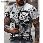 Мужская летняя футболка с принтом 3D, 2021