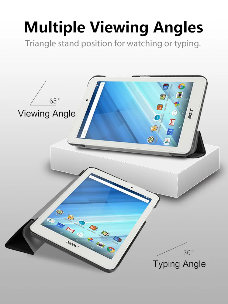 Защитный кожаный чехол-подставка, чехол на магните для acer Iconia One 8 B1-850 " планшета+ Бесплатный подарок