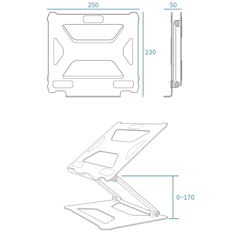 Adjustable Foldable Laptop Stand Non-Slip Desktop Notebook Holder Laptop Stand For Macbook Pro Air iPad Pro DELL HP