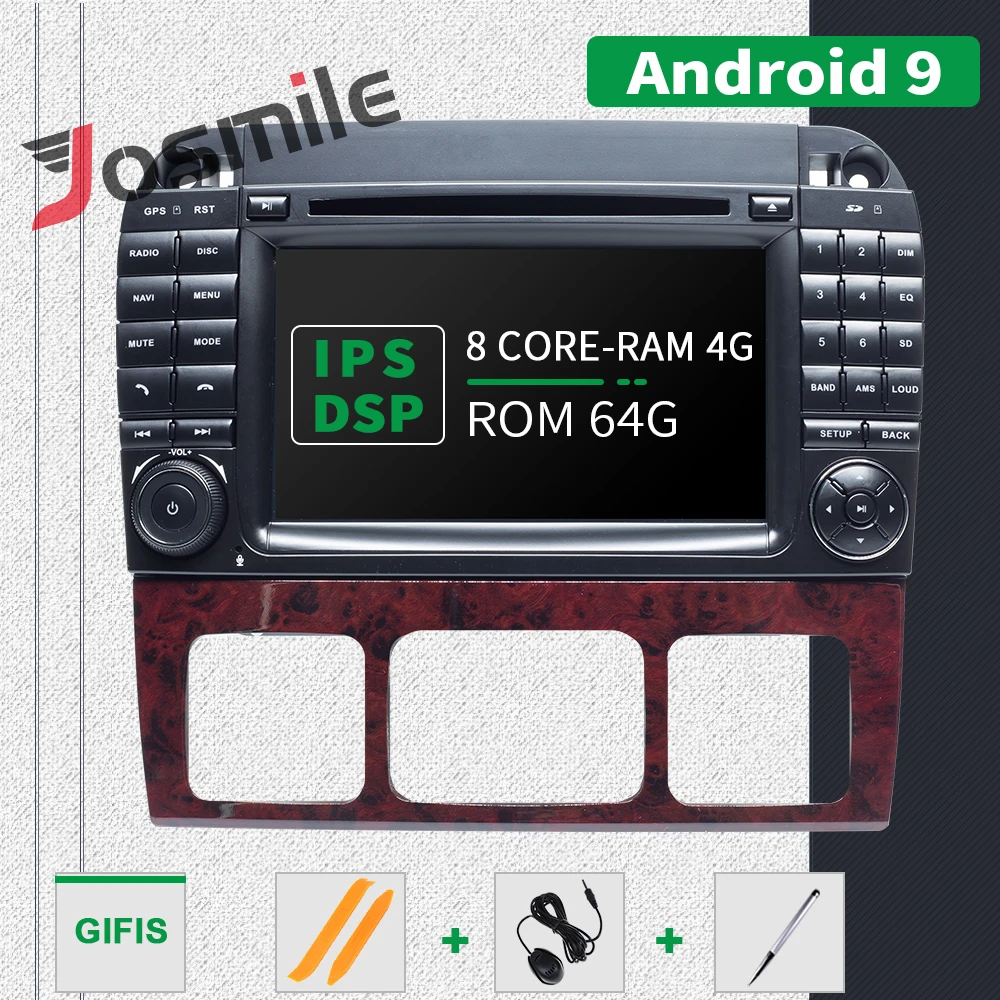 2 din Android 9 0 Автомобильный мультимедийный плеер GPS для Mercedes Benz S Class W220 W215 S280 S320 S350 S500