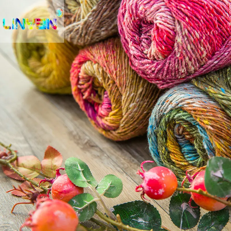 2 шт. * 100 г художественное Окрашивание шерсти вязальная пряжа оптовая продажа для
