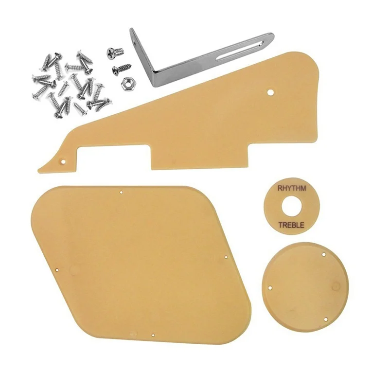 

1set Cream Pickguard /Cavity /Switch Covers/Pickup Selector Plate /Bracket/Screws for LP Style Guitar Replacement