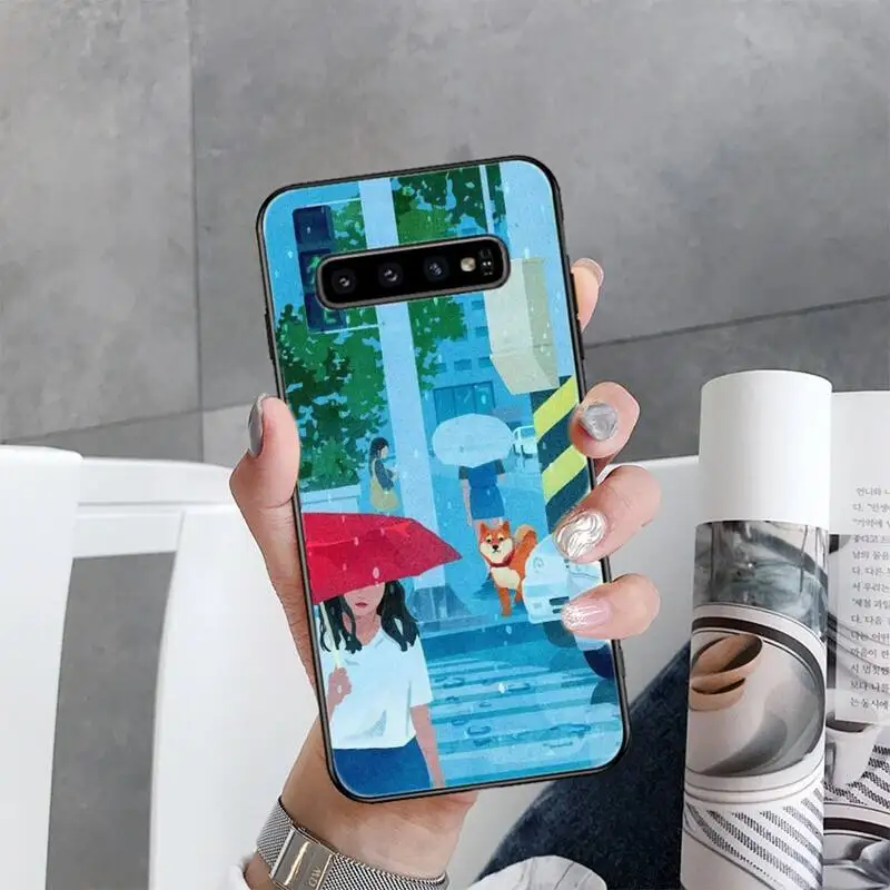 

Shiba Inu illustration Phone Case For Samsung Galaxy S10 Plus S10E S21 S20 UlTRA S7 S8 S9 Plus S10lite S20 plus