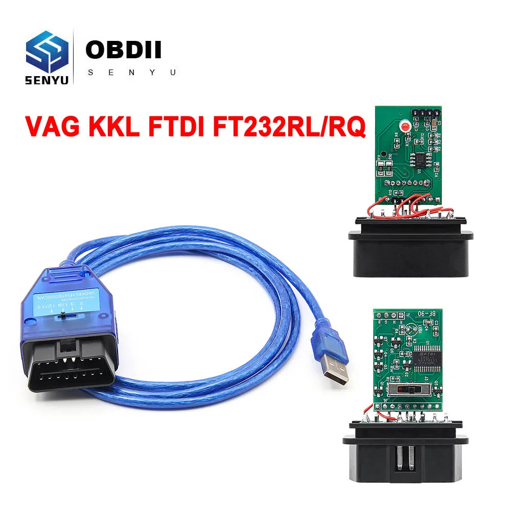 Диагностический кабель VAG 409 KKL FIATECUSCAN FTDI FT232RL/RQ OBD 2 OBD2 для VW/Audi/Skoda/Seat ODB2 сканер |