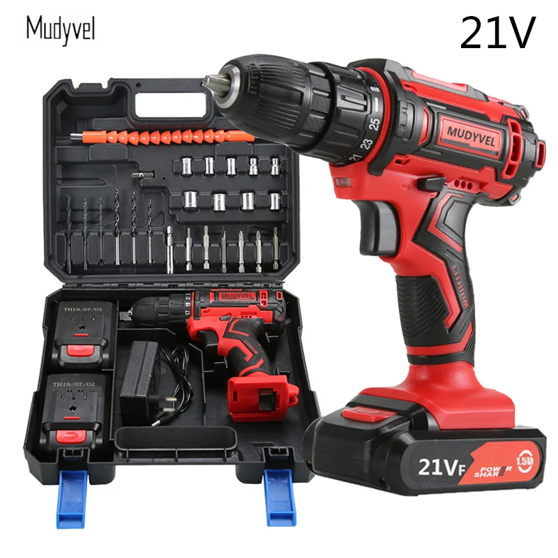 21 в Аккумуляторная дрель аккумуляторные батареи электроинструменты 3/8 дюйма 2