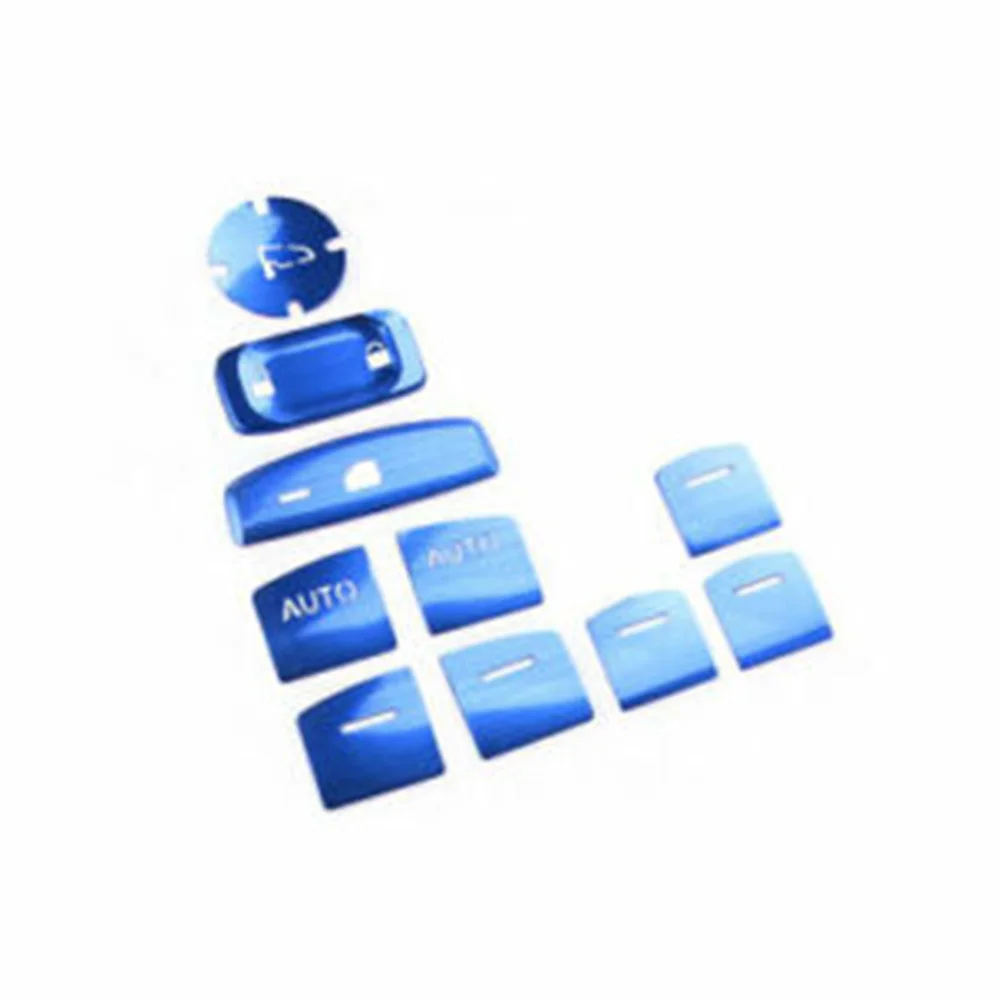 

Aluminum Button Cover 10x Blue Car For Honda Accord 2018-2020 Sequin Stickers