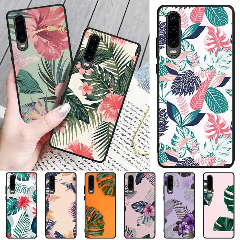 Винтажный чехол с цветочными листьями для Huawei P20 P30 P40 Pro Mate 10 20 30 Lite P Smart Y7 2019 Plus Nova 3I