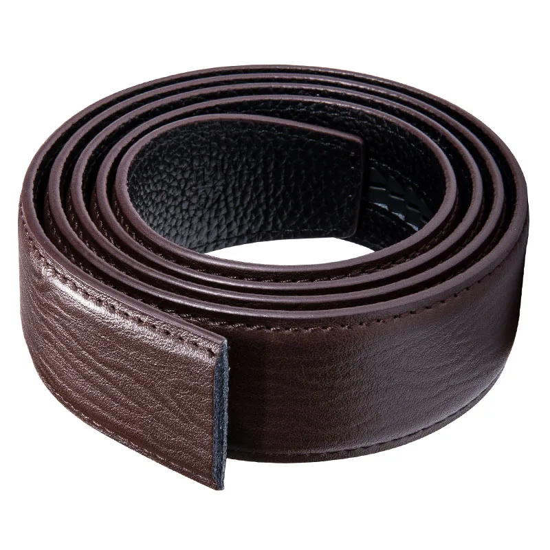 Мужской кожаный ремень без пряжки 3 5 см Широкий прочный автоматической