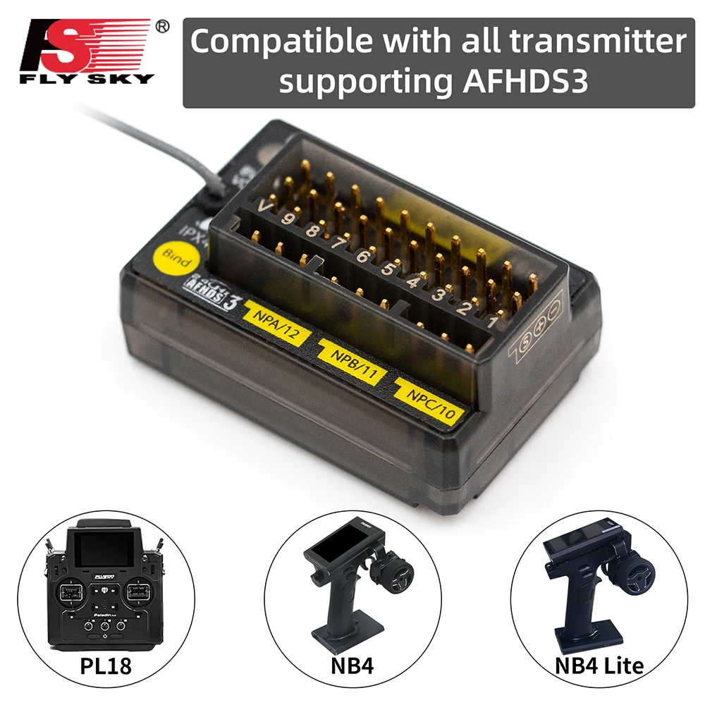 Радиочастотный приемник FlySky FGr12B 2 4G 12CH PWM PPM i-bus для передатчиков AFHDS3