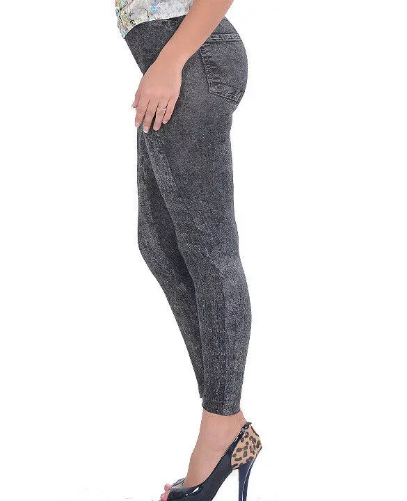 Леггинсы женские узкие с высокой эластичной талией модные облегающие джинсы