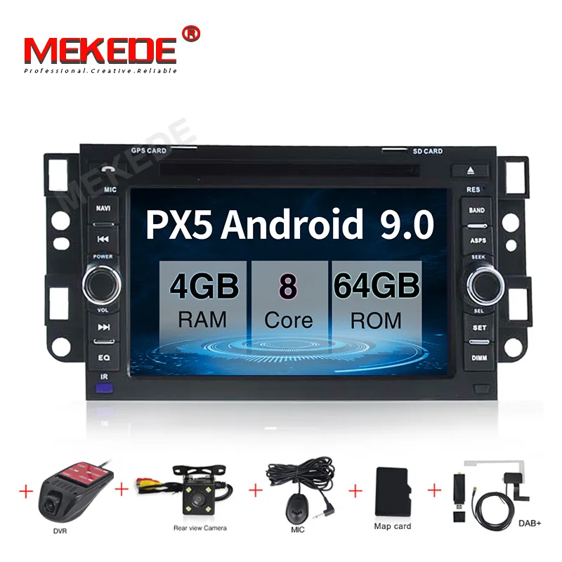 64G camera DVR DAB 4G ram HD Android 9,0 автомобильный dvd-плеер для Chevrolet Epica Captiva Lova Aveo Spark Optra Holden gps 2 Din радио мультимедиа стерео - Цвет: 64G camera DVR DAB