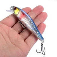 1pc new top fishing lures plastic coating sequins wobbler artificial hard bait quality professional minnow for fishing tackle 9g