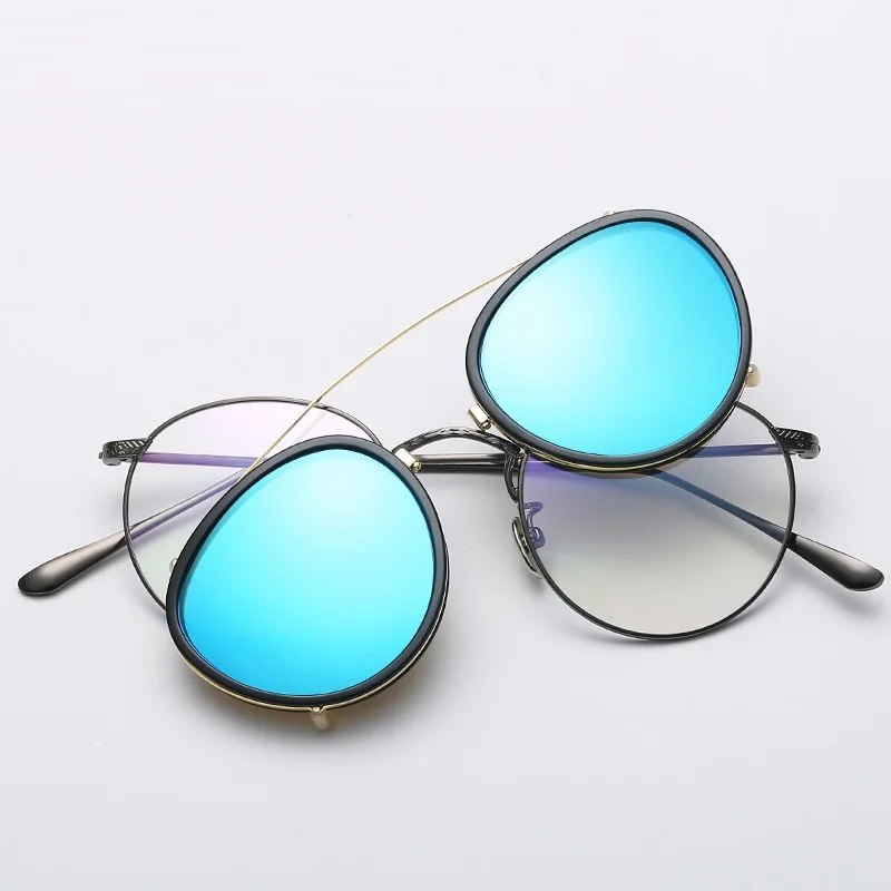 Zerosun поляризованные солнцезащитные очки на клипсах женские розовые синие для