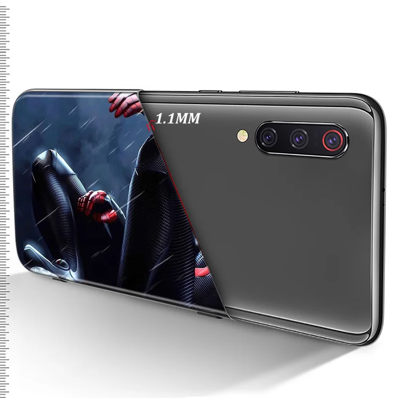 

Marvel Spider-Man Super Hero Avengers For Xiaomi Mi 11 11i 10T Note 10 9T 9 SE 8 Lite Pro Ultra 5G TPU Silicone Black Phone Case