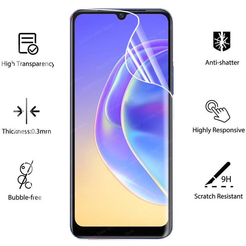 4 in 1 hydrogel film for vivo v21e screen protector protective film for vivo v21 v 21 e safety not glass free global shipping