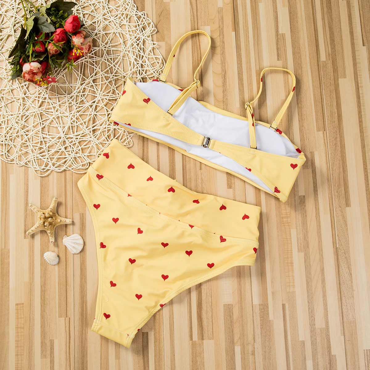 Женский купальный костюм на бретелях-спагетти бюстгальтер с пятнистым принтом в