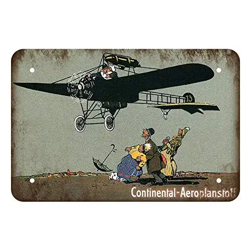 

nobrand Airplane Metal Tin Signs Wall Decor Retro Vintage Aircraft Sign House Cafe Snack Shop Bar Pub 8x12 Inch Wall Decor Sign