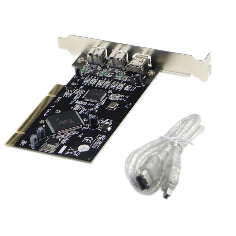 

Zeadow PCI Add On Card 3-Port Combo 2x IEEE 1394B 9 Pin And 1x1394A 6 Pin PCI To 1394 800Mbps Extension Adapter Card