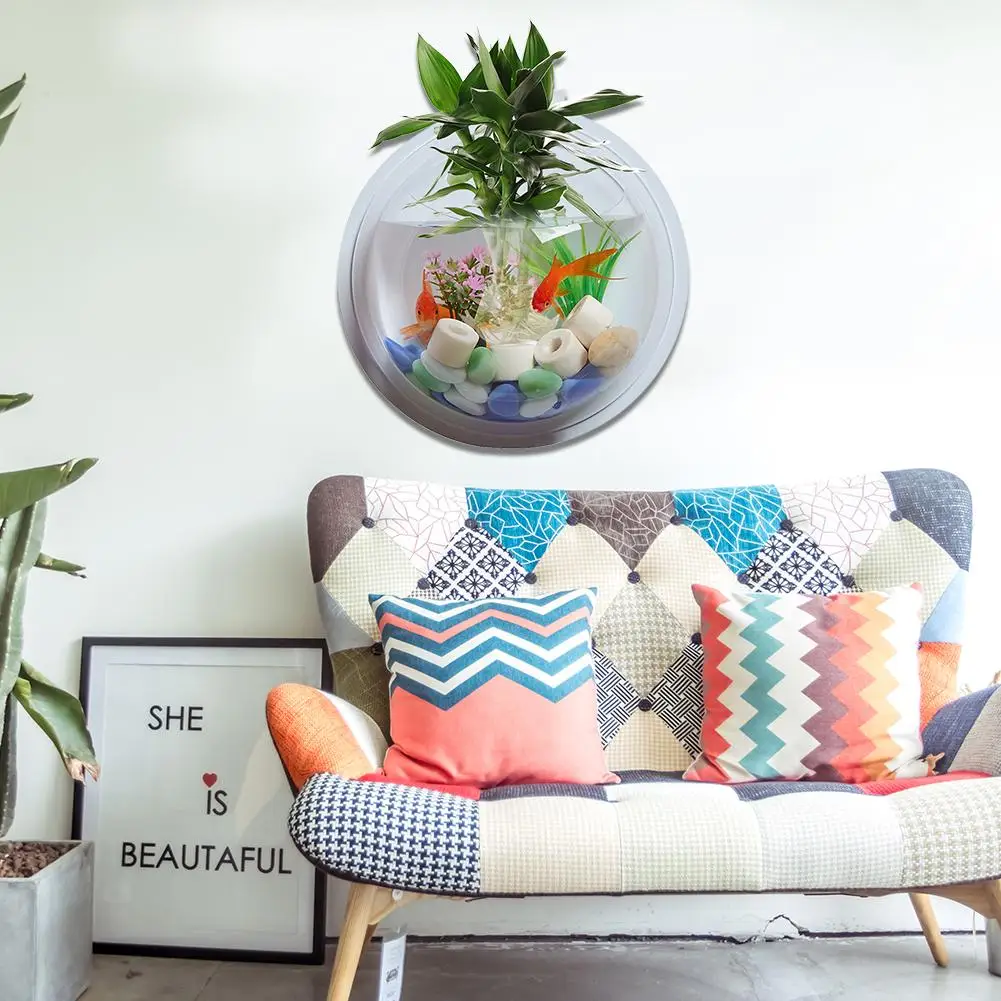 Акриловая настенная ваза для аквариума декоративный цветочный горшок