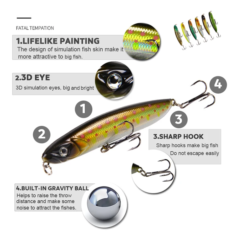 Тонущий Карандаш Приманка 9 5 см 18 г жесткая искусственная приманка Джеркбейт