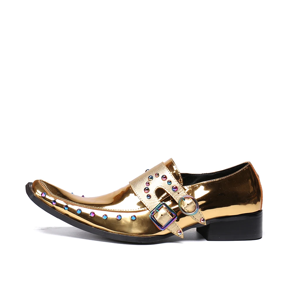 Мужские модельные туфли для свадебной вечеринки цвет золотой серебряный мужские